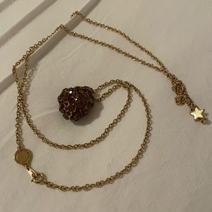 Marc Jacobs Amber Jeweled Heart Necklace